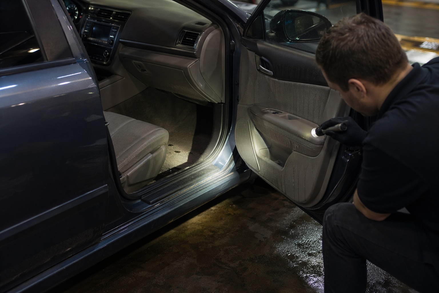 Car with hidden flood damage despite clean Carfax history