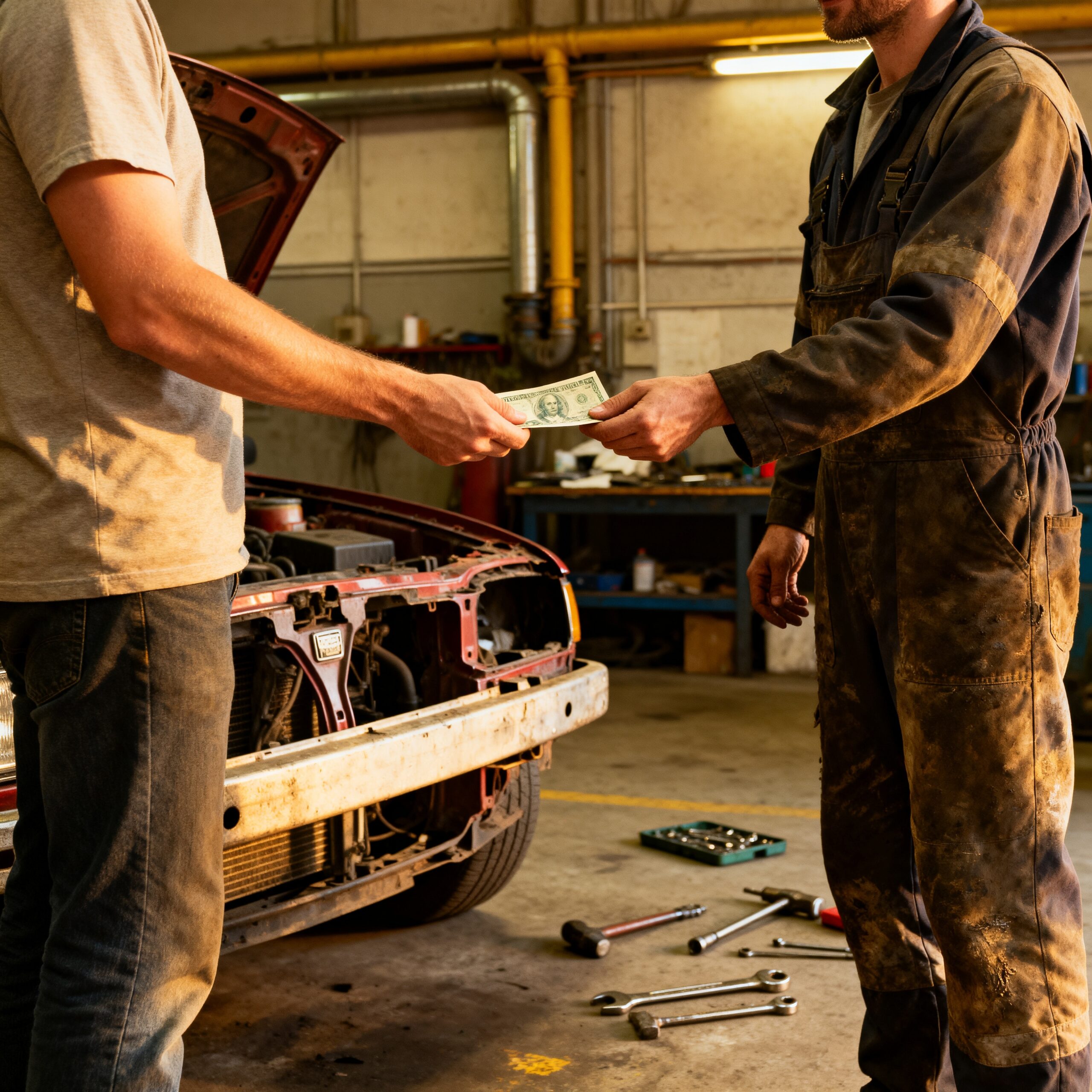 Cash payment for body shop repair that may not show on Carfax