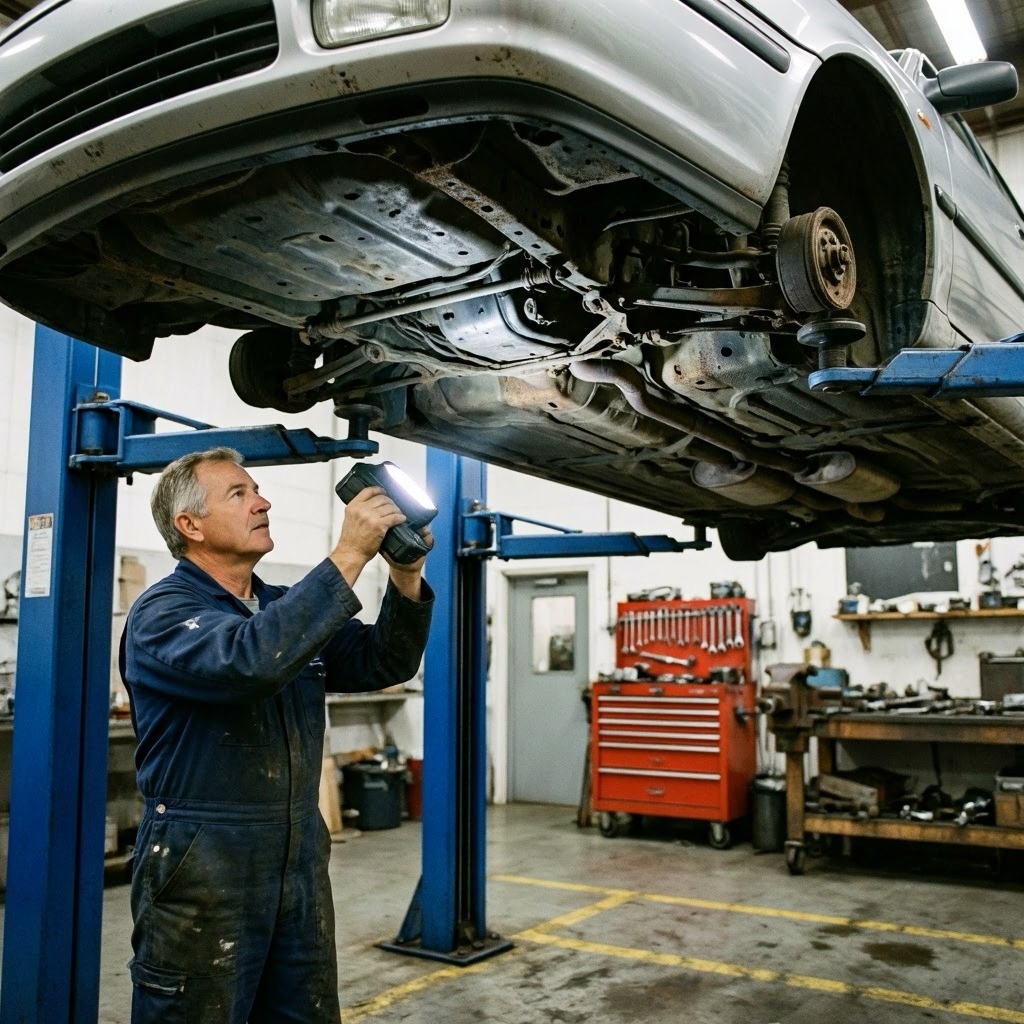 Professional pre purchase inspection for a car with minor damage