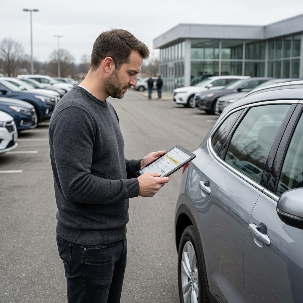 Vehicle reconditioned status shown on a Carfax report before buying a used car
